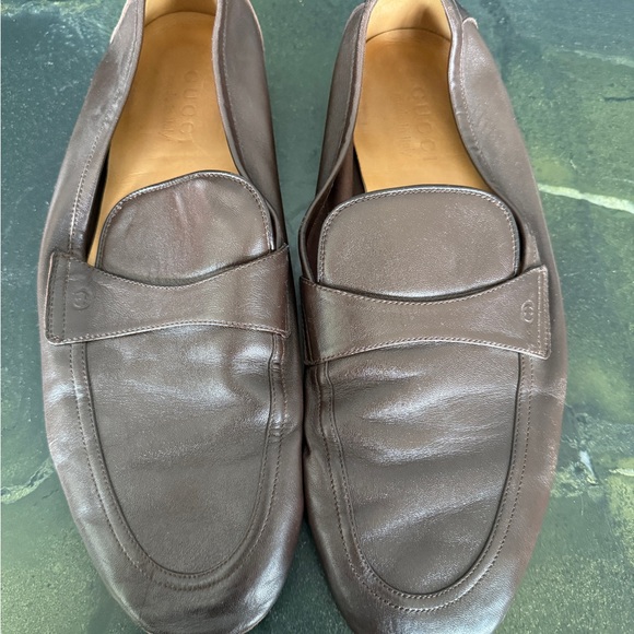 Gucci Men's Brown Leather Loafers - Picture 1 of 5